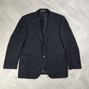 Canali 1934 Men's 34 Travel Water Resistant Black Blazer Jacket Made In Italy